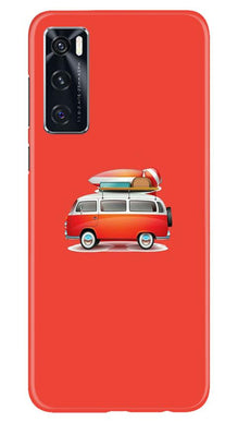 Travel Bus Mobile Back Case for Vivo V20 SE (Design - 258)