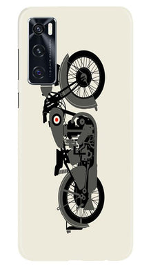 MotorCycle Mobile Back Case for Vivo V20 SE (Design - 259)