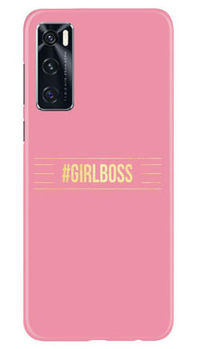 Girl Boss Pink Mobile Back Case for Vivo V20 SE (Design - 263)