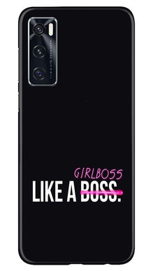 Like a Girl Boss Mobile Back Case for Vivo V20 SE (Design - 265)