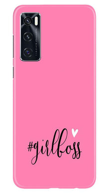 Girl Boss Pink Mobile Back Case for Vivo V20 SE (Design - 269)