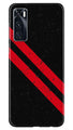 Black Red Pattern Mobile Back Case for Vivo V20 SE (Design - 373)