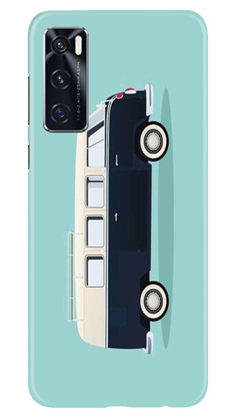 Travel Bus Mobile Back Case for Vivo V20 SE (Design - 379)