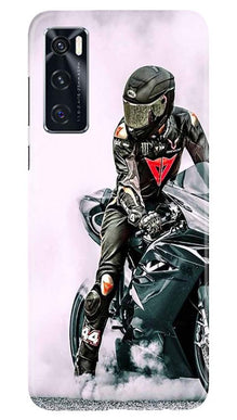 Biker Mobile Back Case for Vivo V20 SE (Design - 383)