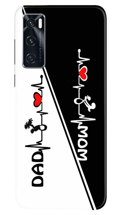 Love Mom Dad Mobile Back Case for Vivo V20 SE (Design - 385)