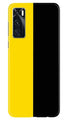 Black Yellow Pattern Mobile Back Case for Vivo V20 SE (Design - 397)
