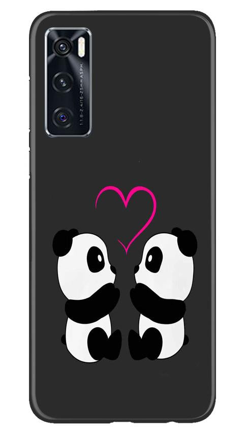 Panda Love Mobile Back Case for Vivo V20 SE (Design - 398)