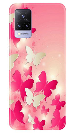 White Pick Butterflies Case for Vivo V21 5G