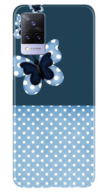 White dots Butterfly Mobile Back Case for Vivo V21 5G (Design - 31)