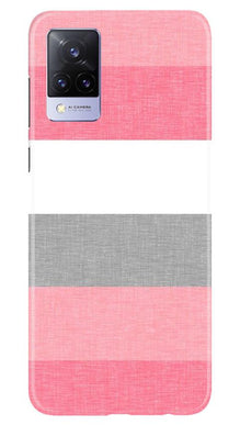Pink white pattern Mobile Back Case for Vivo V21 5G (Design - 55)