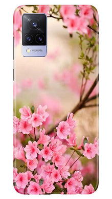Pink flowers Mobile Back Case for Vivo V21 5G (Design - 69)