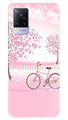 Pink Flowers Cycle Case for Vivo V21 5G  (Design - 102)