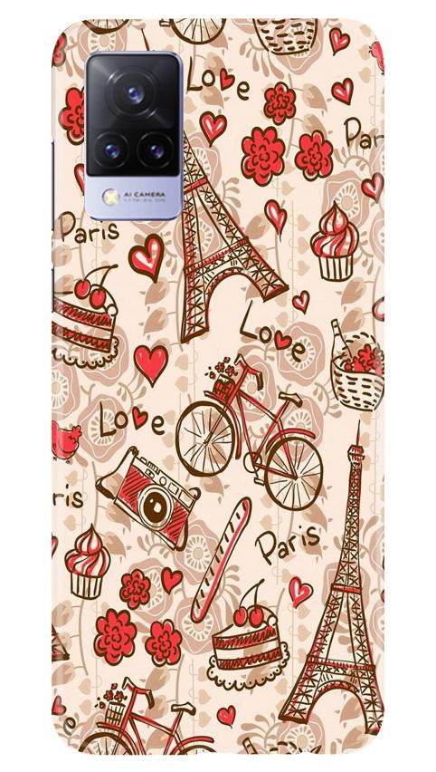 Love Paris Case for Vivo V21 5G  (Design - 103)