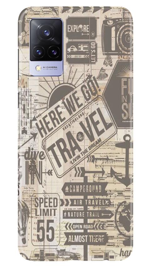Travel Case for Vivo V21 5G  (Design - 104)