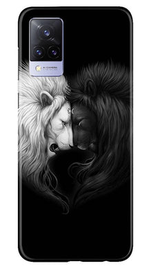 Dark White Lion Mobile Back Case for Vivo V21 5G  (Design - 140)
