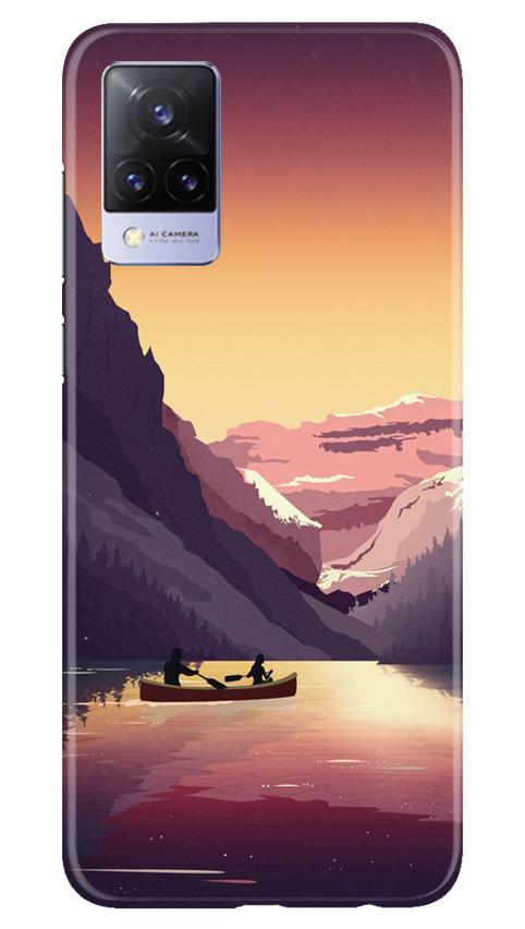 Mountains Boat Case for Vivo V21 5G (Design - 181)