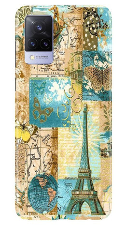 Travel Eiffel Tower Case for Vivo V21 5G (Design No. 206)