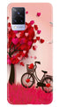 Red Heart Cycle Case for Vivo V21 5G (Design No. 222)