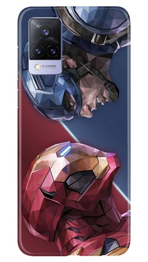Ironman Captain America Case for Vivo V21 5G (Design No. 245)
