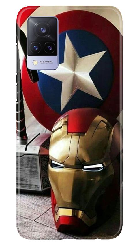 Ironman Captain America Case for Vivo V21 5G (Design No. 254)