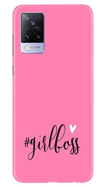 Girl Boss Pink Mobile Back Case for Vivo V21 5G (Design - 269)