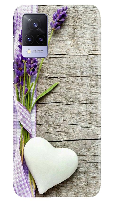 White Heart Case for Vivo V21 5G (Design No. 298)