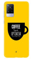 Coffee Optimism Mobile Back Case for Vivo V21 5G (Design - 353)