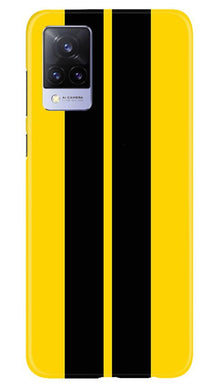 Black Yellow Pattern Mobile Back Case for Vivo V21 5G (Design - 377)