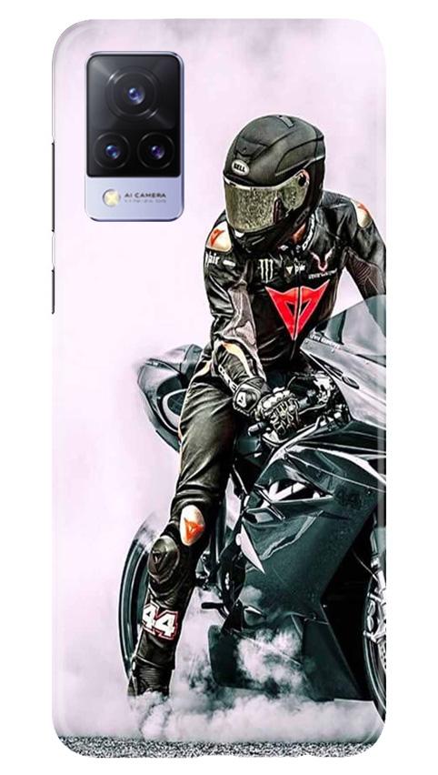 Biker Mobile Back Case for Vivo V21 5G (Design - 383)