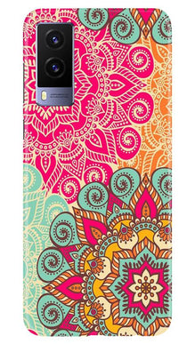Rangoli art Mobile Back Case for Vivo V21e 5G (Design - 6)