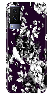 white flowers Mobile Back Case for Vivo V21e 5G (Design - 7)
