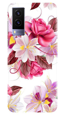 Beautiful flowers Mobile Back Case for Vivo V21e 5G (Design - 23)