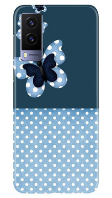 White dots Butterfly Mobile Back Case for Vivo V21e 5G (Design - 31)