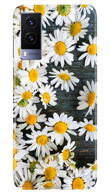 White flowers2 Mobile Back Case for Vivo V21e 5G (Design - 62)