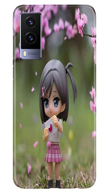 Cute Girl Mobile Back Case for Vivo V21e 5G (Design - 92)