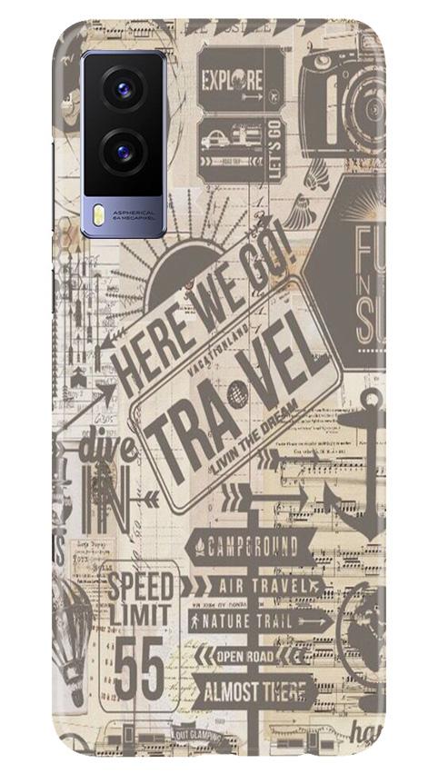Travel Case for Vivo V21e 5G  (Design - 104)