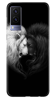 Dark White Lion Mobile Back Case for Vivo V21e 5G  (Design - 140)