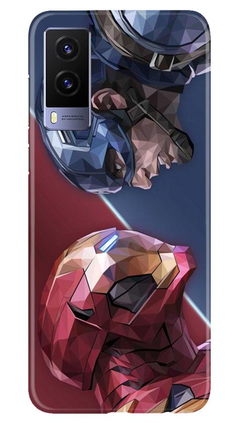 Ironman Captain America Case for Vivo V21e 5G (Design No. 245)
