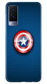 Captain America Shield Case for Vivo V21e 5G (Design No. 253)