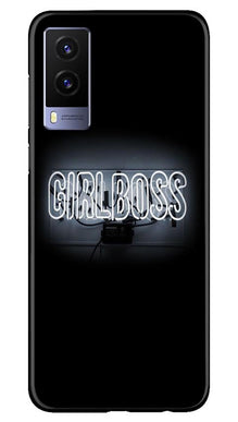 Girl Boss Black Mobile Back Case for Vivo V21e 5G (Design - 268)