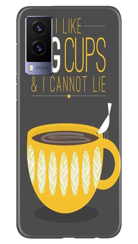 Big Cups Coffee Mobile Back Case for Vivo V21e 5G (Design - 352)