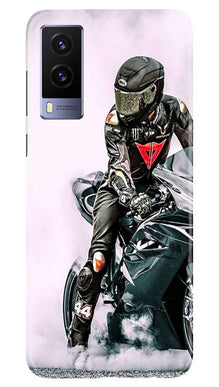 Biker Mobile Back Case for Vivo V21e 5G (Design - 383)