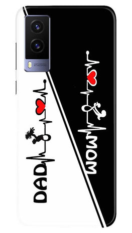 Love Mom Dad Mobile Back Case for Vivo V21e 5G (Design - 385)