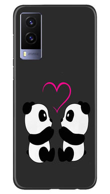 Panda Love Mobile Back Case for Vivo V21e 5G (Design - 398)
