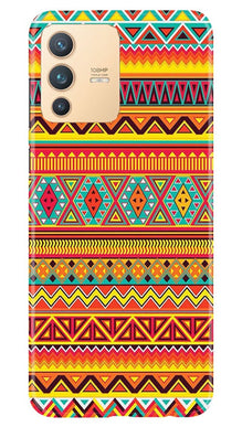Zigzag line pattern Mobile Back Case for Vivo V23 5G (Design - 4)