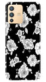 White flowers Black Background Case for Vivo V23 Pro