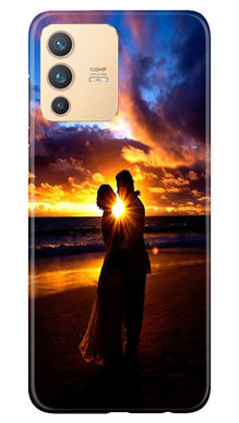 Couple Sea shore Mobile Back Case for Vivo V23 Pro (Design - 13)
