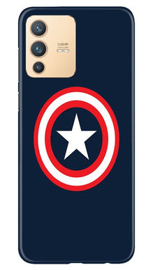 Captain America Mobile Back Case for Vivo V23 5G (Design - 42)