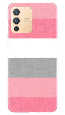 Pink white pattern Mobile Back Case for Vivo V23 Pro (Design - 55)