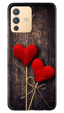 Red Hearts Mobile Back Case for Vivo V23 5G (Design - 80)